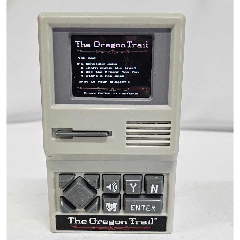 The Oregon Trail Handheld Electronic Game Basic Fun 09597 Retro Desktop Toy